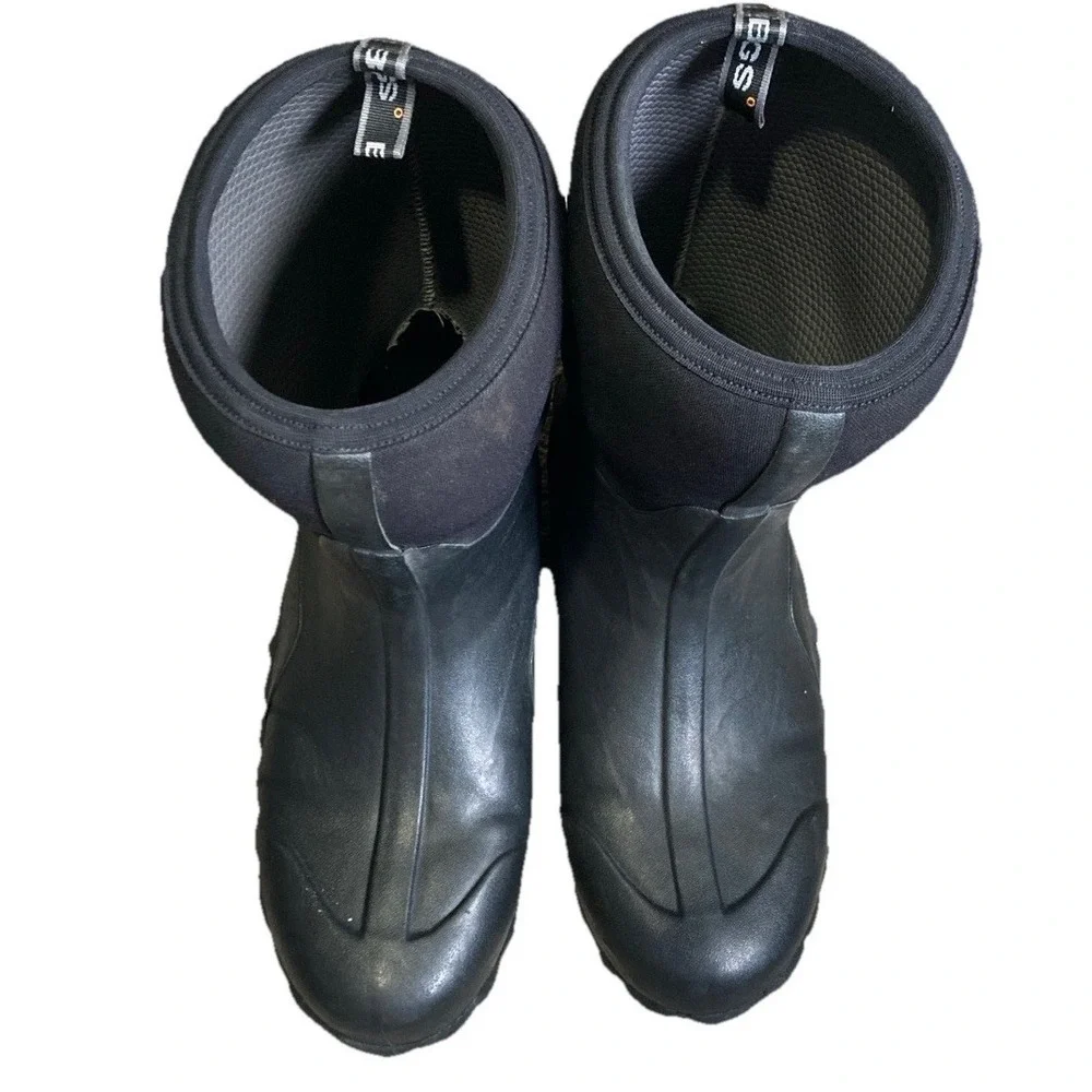 Bogs Classic Mid Waterproof Neoprene Rubber Boots Men's 17 Black Insulated